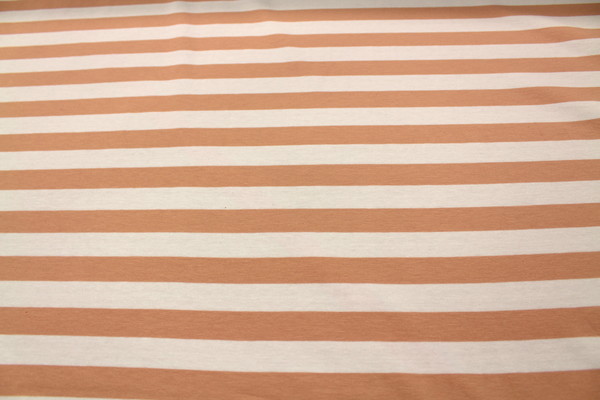 Beige Blush Striped Cotton Lycra