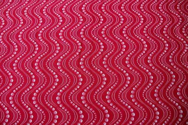 Raspberry Wave Printed Cotton - Last Piece!