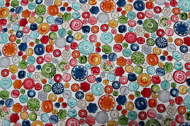 Sewing Room Buttons Printed Premium Cotton