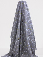 Bunnies on Silver Printed Cotton