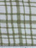 Sage 'Water-Colour" Grid Sheer