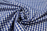 Royal Blue & White Gingham Polyester