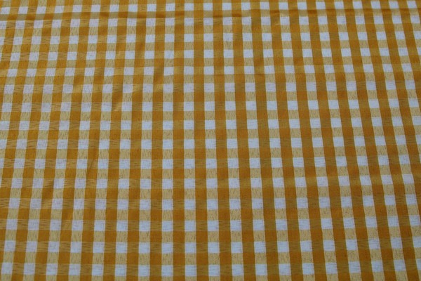 Yellow & White Gingham Polyester
