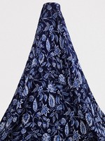 * SPECIAL * Blue Tones Wildflowers on Navy Crinkle Rayon
