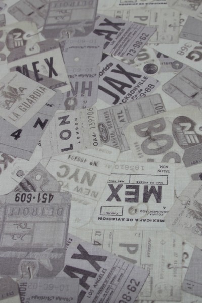 Travel Tags Printed Cotton