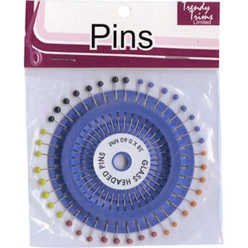 Pins -Rosette Glass Head