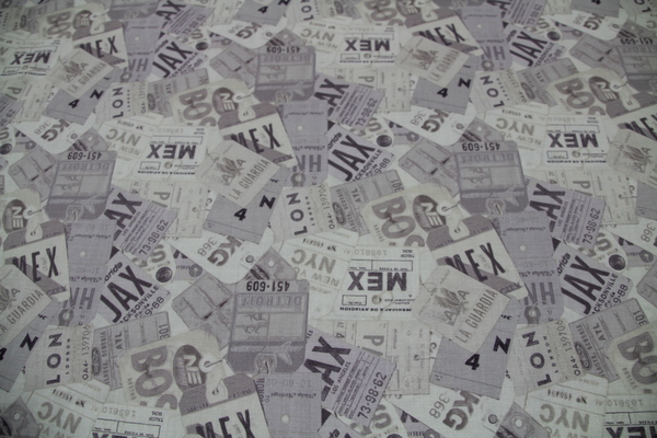 Travel Tags Printed Cotton