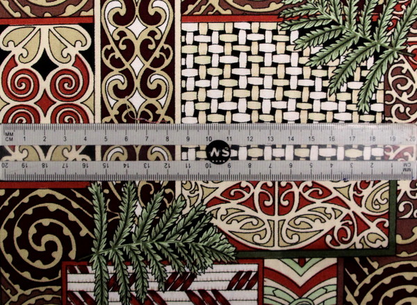 Kowhaiwhai Design Kiwiana Cotton