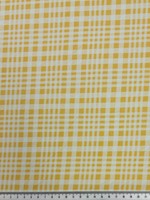 Yellow & White Check Polished Cotton