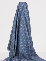 Queen Annes Lace on Chambray Printed Cotton