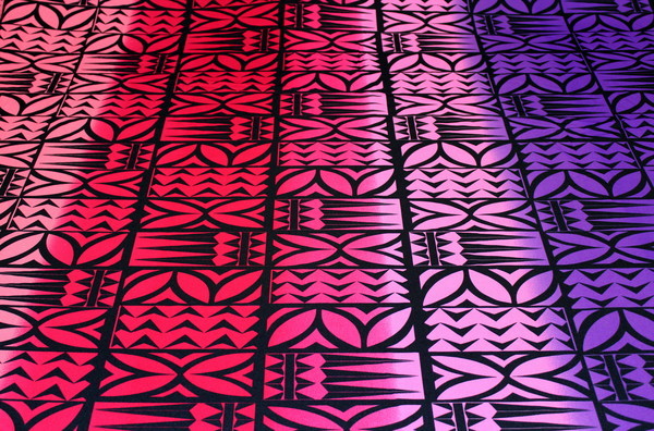 Variegated Island Style Polyester - Salmon, Crimson, Pink & Purple