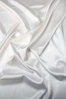 Soft White Stretch Satin