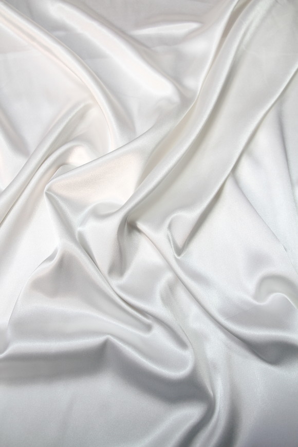 Soft White Stretch Satin