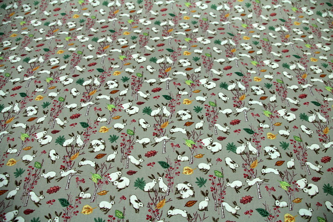 In the Meadow - Rabbits Premium Cotton New Image