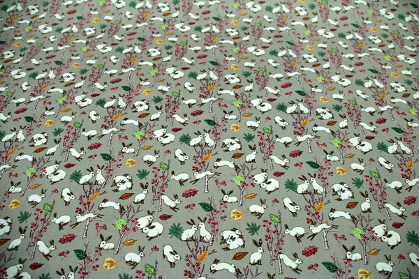 In the Meadow - Rabbits Premium Cotton New Image