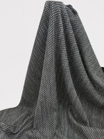 Khaki & Cream on Black "Dot Textured" Wool Blend