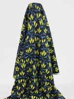 Kowhai on Charcoal Printed Cotton