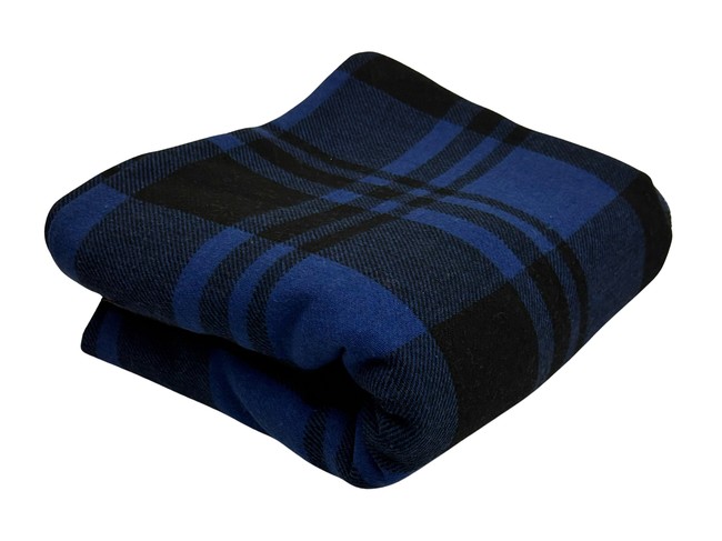 Royal & Black Checked Wool Blend