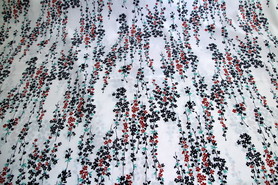 Lightweight Stretch Cotton - Sprigs on White