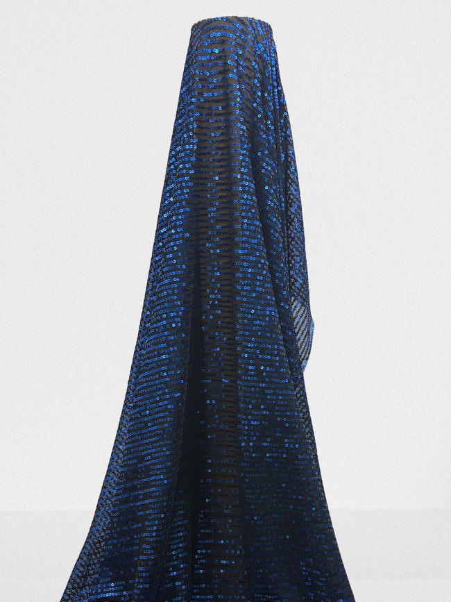 Royal on Black Sequins