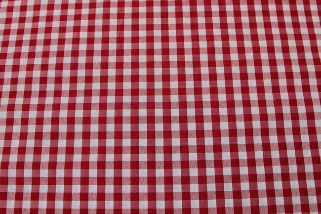 Red & White Gingham Polyester