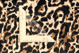 Black & Tan Leopard Digital Print Spun Stretch Velvet