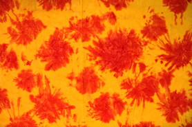 Citrus & Red Tones Batik Cotton