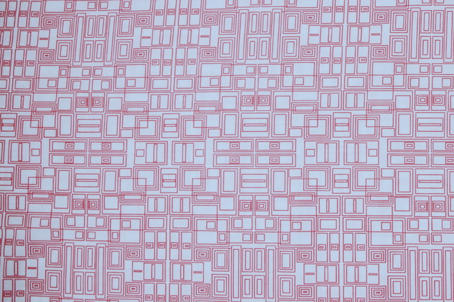Good Vibes Pink & White Geometric Printed Cotton - "LAST PIECE"