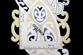 Beige, White & Grey on Black Traditional Designs of Aotearoa