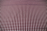 Burgundy & White Gingham Polyester