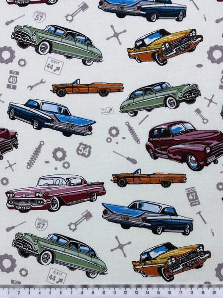 Classics on Cream Printed Kiwiana Cotton