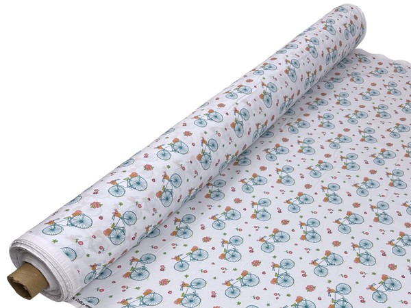 Summer Bicycles on Printed Cotton