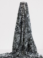 Grey Scale Printed Chiffon