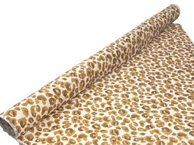 Leopard Print In Golden Tones Printed Bamboo Cotton Blend