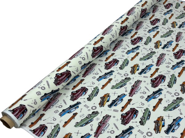 Classics on Cream Printed Kiwiana Cotton