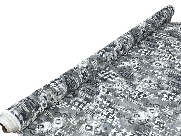 Grey Scale Printed Chiffon