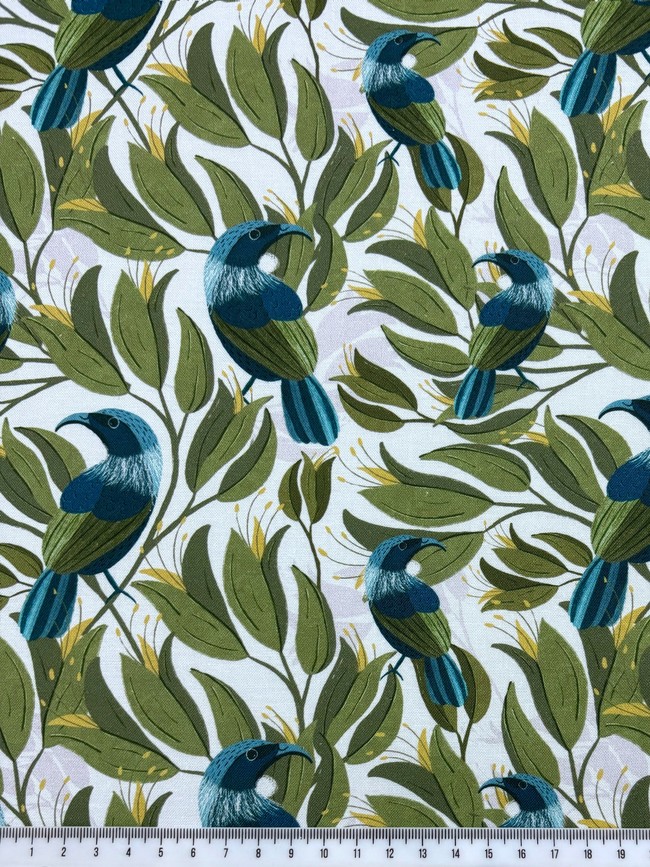 Tui - Bird Stories Kiwiana Cotton