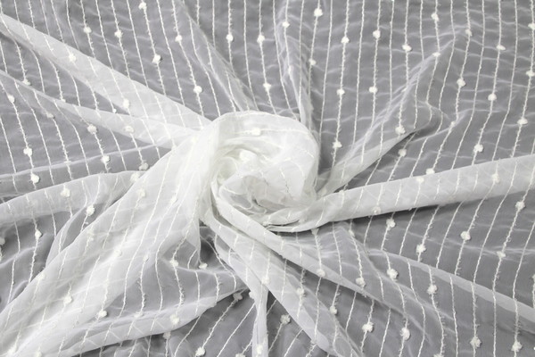 White Embellished Chiffon