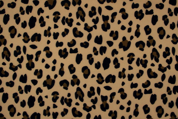 Leopard Print on Tan Cotton/Viscose