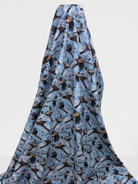 Native Treasures - Fantail Kiwiana Cotton