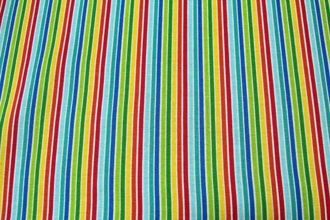 Bright Stripe All-Over - Furry Friends Premium Printed Cotton