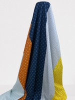 Multi Patterned Stripe on Printed Cotton