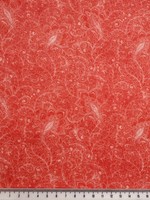 Guava Paisley Printed Cotton Quilt Backer