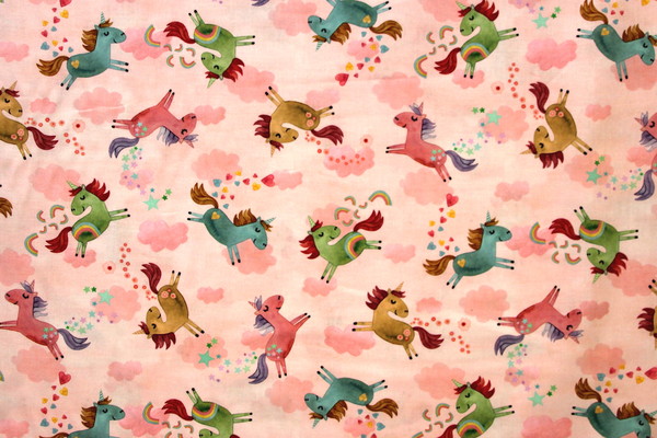 Clip Clop Unicorn Fun Printed Cotton 