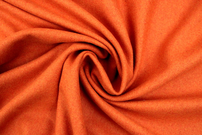 Deep Mandarin Wool Blend 