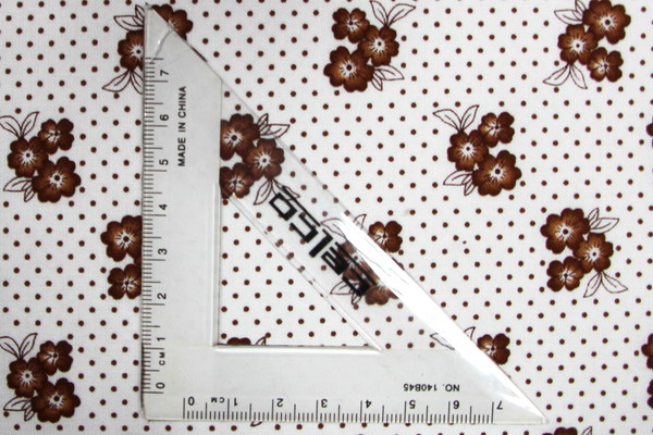 Sweet Brown Posies on Dotted Cotton