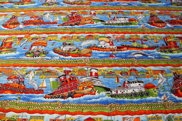 Tug-Boat Printed Cotton