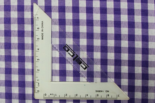 Purple & White Gingham Polyester