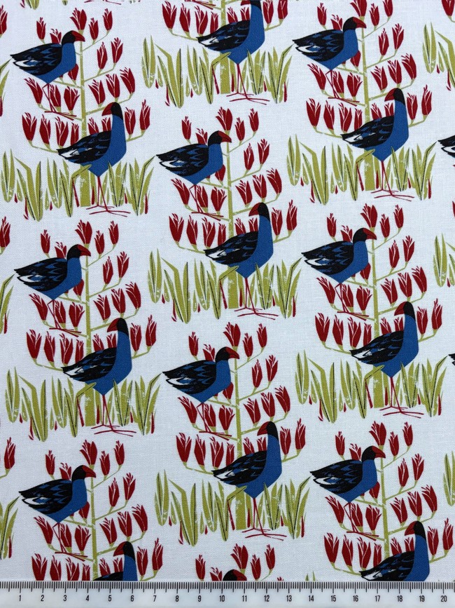 Pukeko Patch Printed Kiwiana Cotton