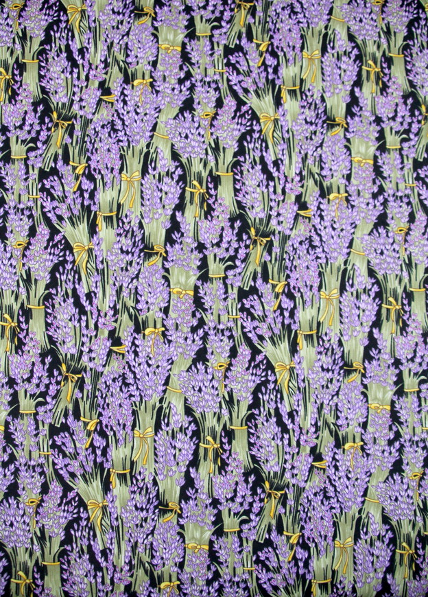 Bunches of Lavender Printed Cotton